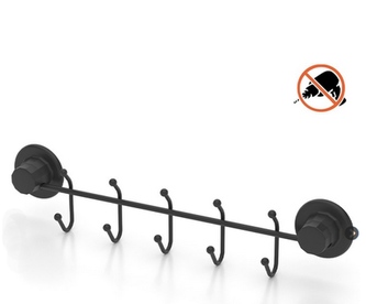 Věšák koupel mat černá 45cm