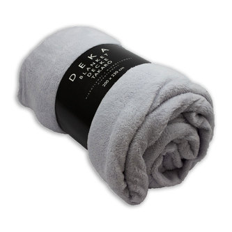 Mikroflanelová deka, 200x230 cm, Šedivá