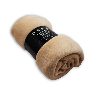 Mikroflanelová deka, 150x200 cm, Světle hnědá