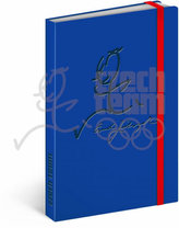 Notes - Český olympijský tým, modrý, linkovaný, 13 x 21 cm