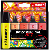 Zvýrazňovač - STABILO BOSS ORIGINAL - ARTY - 5 ks balení - 5 rôznych farieb