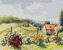 Malování podle čísel - KRAJINA S VINICEMI - 80x100 cm, bez rámu a bez vypnutí plátna