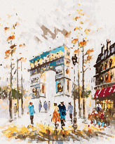 Malování podle čísel - VÍTĚZNÝ OBLOUK KRESLENÝ - 80x100 cm, bez rámu a bez vypnutí plátna