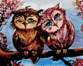 Malování podle čísel - SOVY NA STROMĚ - 80x100 cm, bez rámu a bez vypnutí plátna Malování podle čísel - SOVY NA STROMĚ - 80x100 cm, bez rámu a bez vypnutí plátna