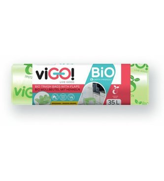 Bio vrecká 100% kompostovateľné, 35l/10 ks s uchami