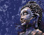Malování podle čísel - BUDDHA NA MODRÉM POZADÍ - 80x100 cm, vypnuté plátno na rám