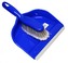 Smetáček + lopatka DELUX MODRÁ s gumou; 23x31/25x4,5 cm; chlup 5 cm; plast