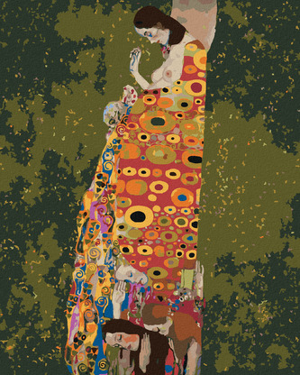 Malování podle čísel - NADĚJE II (G. KLIMT) - 40x50 cm, vypnuté plátno na rám