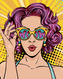 Malování podle čísel - POP-ART ŽENA S RŮŽOVÝMI VLASY - 80x100 cm, bez rámu a bez vypnutí plátna