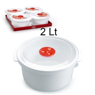 Hrniec do MVT okrúhly; 23x9 cm; 2 l; plast