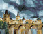 Malování podle čísel - KARLŮV MOST V BOUŘI - 40x50 cm, vypnuté plátno na rám