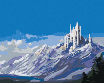 Malování podle čísel - ZÁMEK V HORÁCH - 40x50 cm, bez rámu a bez vypnutí plátna