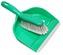 Smetáček + lopatka DELUX ZELENÁ s gumou; 23x31/25x4,5 cm; chlup 5 cm; plast