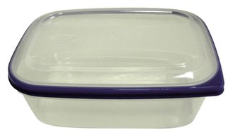 Dóza hermetická, čtvercová; 15,5x15,5x7 cm; 1 l; plast