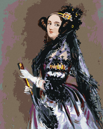 Malování podle čísel - PORTRÉT ADA LOVELACE (ALFRED EDWARD CHALON) - 80x100 cm, bez rámu a bez vypnutí plátna