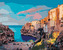 Malování podle čísel - JARNÍ PANORAMA MĚSTA POLIGNANO - 80x100 cm, bez rámu a bez vypnutí plátna