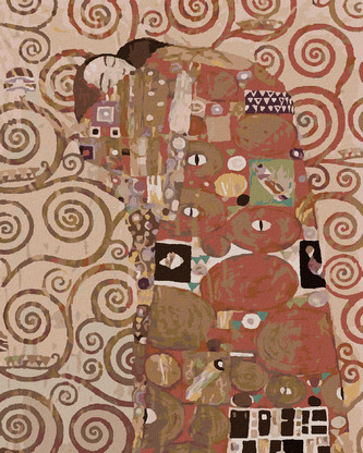 Malování podle čísel - OBJETÍ (G. KLIMT) - 40x50 cm, vypnuté plátno na rám