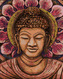 Malování podle čísel - ORANŽOVÝ BUDDHA - 40x50 cm, bez rámu a bez vypnutí plátna