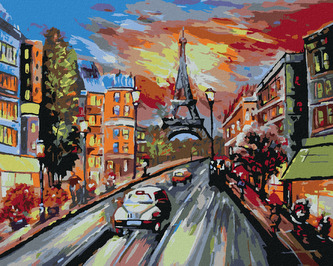 Malování podle čísel - BAREVNÁ PAŘÍŽ - 40x50 cm, bez rámu a bez vypnutí plátna