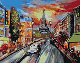 Malování podle čísel - BAREVNÁ PAŘÍŽ - 80x100 cm, vypnuté plátno na rám