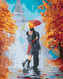 Malování podle čísel - PUSA V DEŠTI V PAŘÍŽI - 80x100 cm, vypnuté plátno na rám