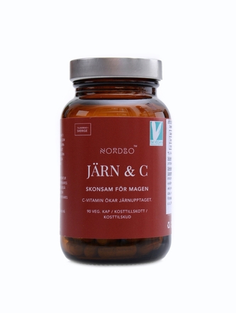 Nordbo - Järn & C 90 kapslí (Železo a Vitamín C)