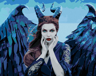 Malování podle čísel - ŽENA ANDĚL DEMÓN - 80x100 cm, bez rámu a bez vypnutí plátna