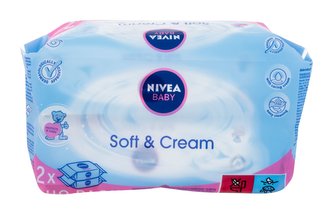 Nivea Baby Čisticí ubrousky Soft & Cream 2x63 ks pro děti
