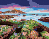 Malování podle čísel - PLÁŽ GIALLONARDO - 80x100 cm, bez rámu a bez vypnutí plátna