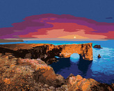 Malování podle čísel - FANTASTICKÝ OBLOUK V ATLANTSKÉM OCEÁNU - 80x100 cm, bez rámu a bez vypnutí plátna