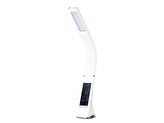 IMMAX LED stolná lampička Leather / 6,5 W / 300lm / 5V / 1A / 3 farby svetla / flexibilné rameno / možnosť vypnutia LCD / USB /