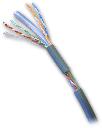 DATACOM UTP lanko CAT6 PVC 100m sivý