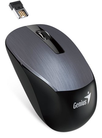 GENIUS NX-7015/ 1600 dpi/ Blue-Eye senzor/ bezdrôtová/ kovovo šedá