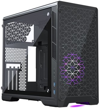 Metallic Gear by Phanteks NEO G Mini V2 / iTX / 120 mm fan / 2 x USB 3.0 / RGB / tvrdené sklo / čierna