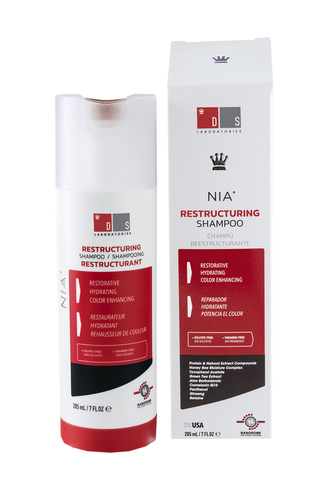 DS Laboratories Šampon na poškozené vlasy Nia (Restructuring Shampoo) 205 ml unisex
