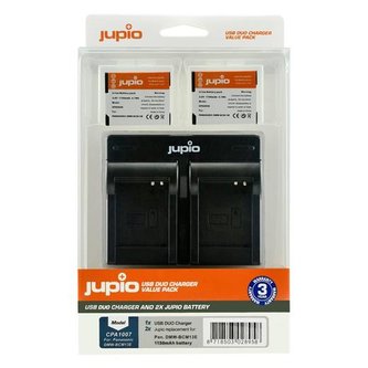 Set Jupio 2x DMW-BCM13E 1150mAh + USB duálna nabíjačka