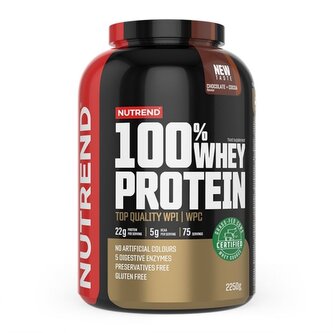Nutrend - 100% Whey Protein - Čokoláda, Kokos - 2250 Gramů Nutrend - 100% Whey Protein - Čokoláda, Kokos - 2250 Gramů