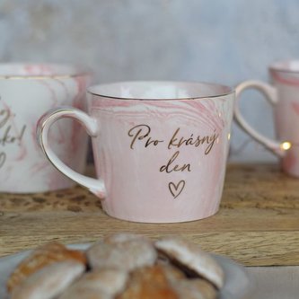 Hrnek 350 ml mramorový 'Pro krásný den'