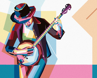 Malování podle čísel - BAREVNÝ HUDEBNÍK - 80x100 cm, bez rámu a bez vypnutí plátna Malování podle čísel - BAREVNÝ HUDEBNÍK - 80x100 cm, bez rámu a bez vypnutí plátna