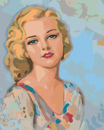 Malování podle čísel - VINTAGE ŽENA - 80x100 cm, bez rámu a bez vypnutí plátna
