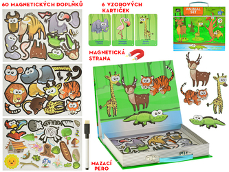 Tabuľka magnetický kufrík "Zvieratká" v sáčku