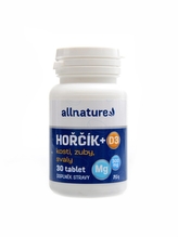 Allnature - Hořčík + D3 30 tobolek
