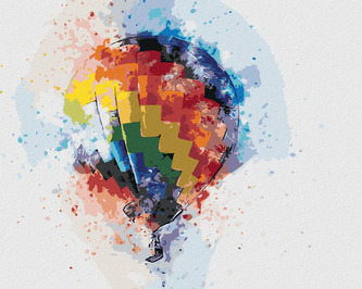 Malování podle čísel - BAREVNÝ HORKOVZDUŠNÝ BALON - 40x50 cm, vypnuté plátno na rám Malování podle čísel - BAREVNÝ HORKOVZDUŠNÝ BALON - 40x50 cm, vypnuté plátno na rám