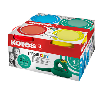 MAGIK CLAY, ľahká modelovacia hmota, mix 4 farieb po 40g