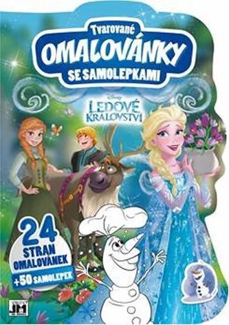 Ľadové kráľovstvo - Tvarované omaľovánky so samolepkami