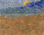 Malování podle čísel - KRAJINA S PŠENIČNÝMI SNOPY A VYCHÁZEJÍCÍM MĚSÍCEM (VINCENT VAN GOGH) - 80x100 cm, vypnuté plátno na rám