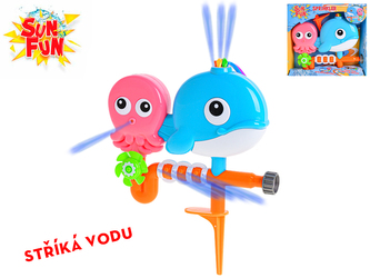 Mořská zvířátka stříkající vodu v krabičce