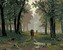 Malování podle čísel - DÉŠŤ V DUBOVÉM LESE (IVAN SHISHKIN) - 80x100 cm, bez rámu a bez vypnutí plátna