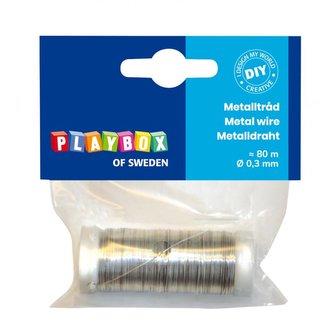 Playbox Viazací drôtik strieborný na špulke 80 mx 0,3 mm