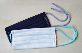 Rouška lékařský kepr bílá/tm.modrá